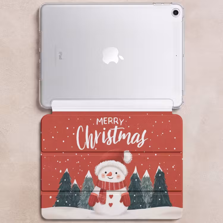 iPad hoes - Kerstgroet - Sneeuw - Rood — 6