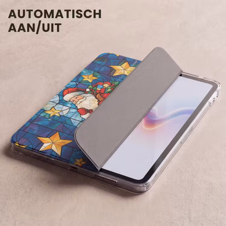 iPad hoes - Kerstman - Glas - Kleurrijk — 4