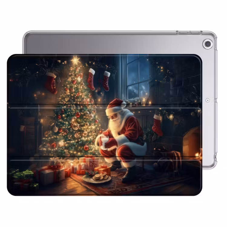 iPad hoes - Kerstman - Haard - Donker — 1