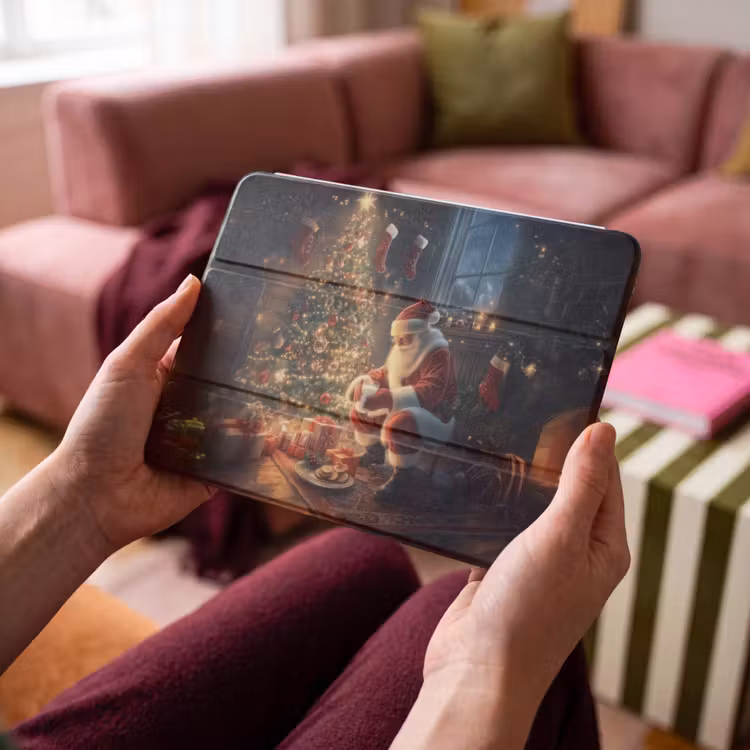 iPad hoes - Kerstman - Haard - Donker — 3