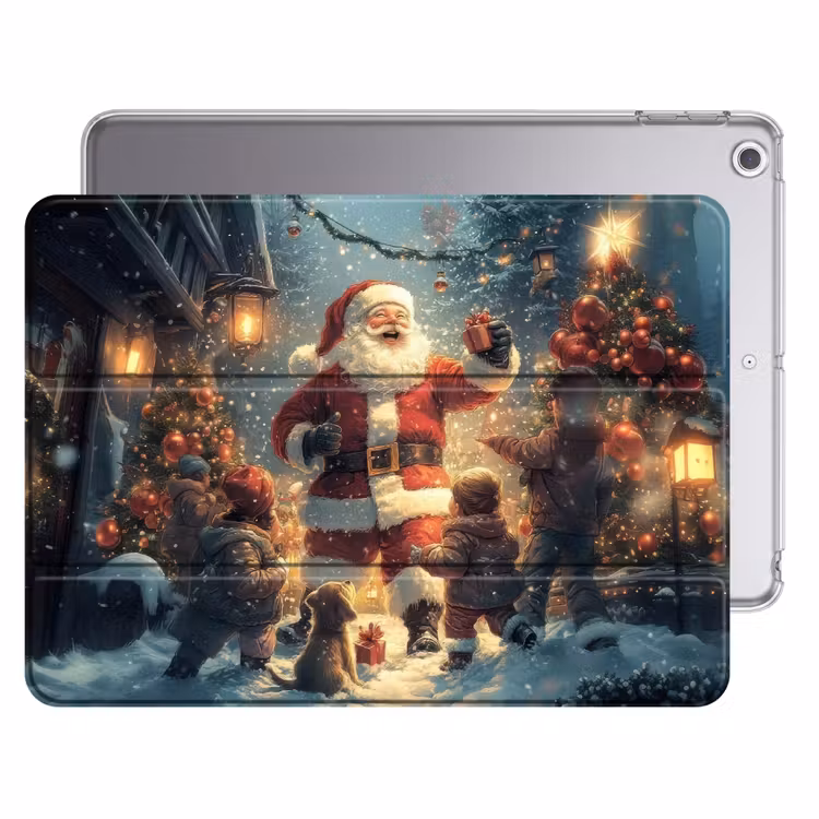 iPad hoes - Kerstvreugde - Sneeuw - Kleurrijk — 1