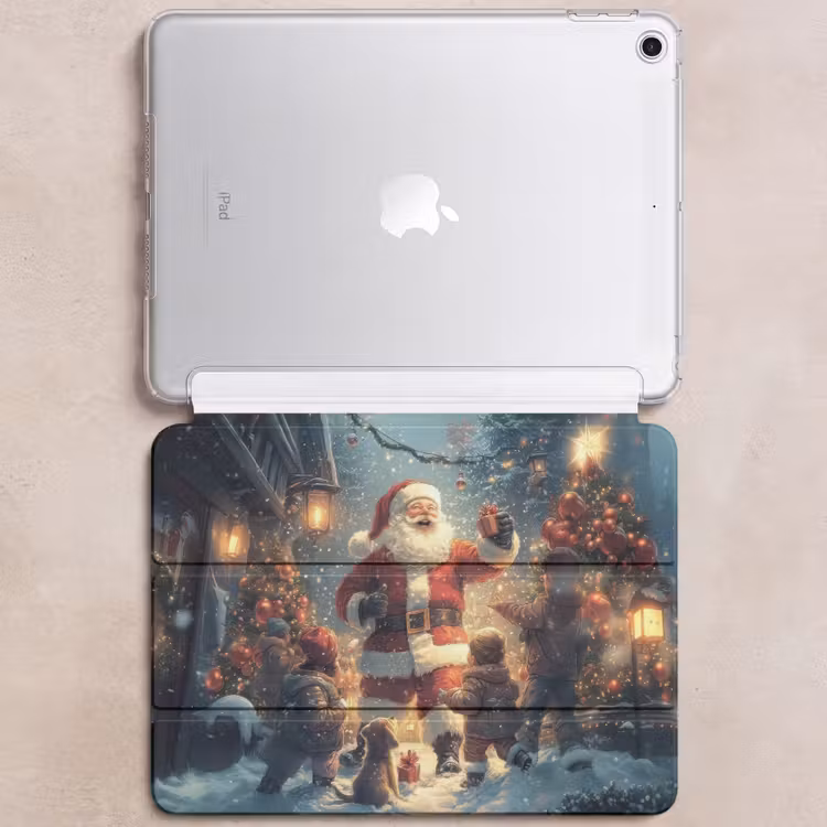 iPad hoes - Kerstvreugde - Sneeuw - Kleurrijk — 6