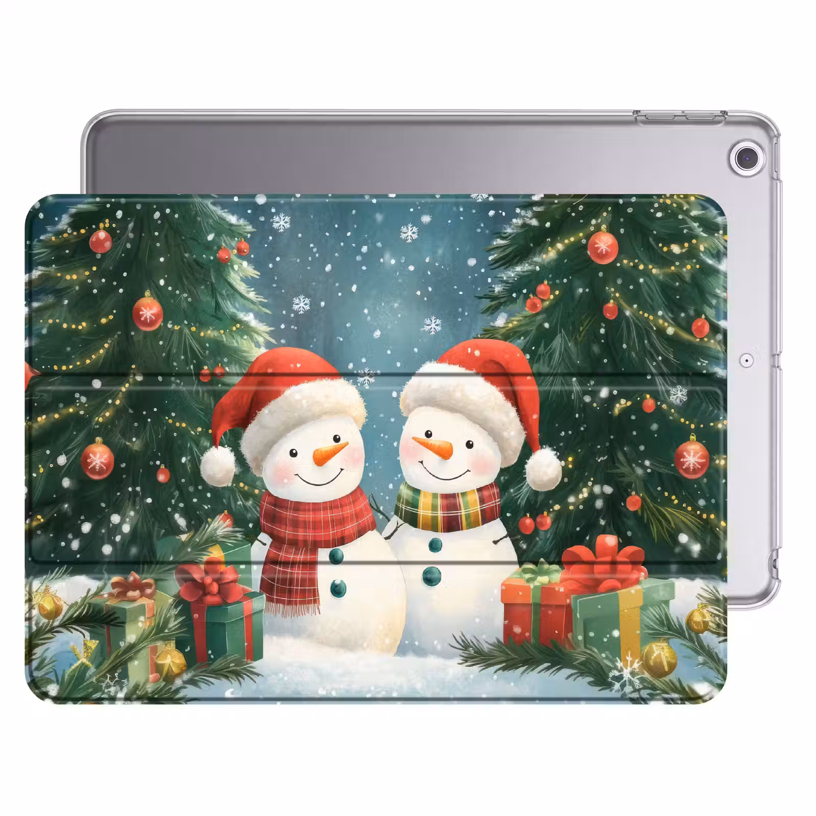 iPad hoes - Sneeuwpop - Kerstsneeuw - Groen - Rood — 1