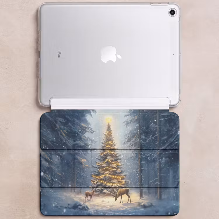 iPad hoes - Kerstlicht - Woud - Hert - Donker — 6