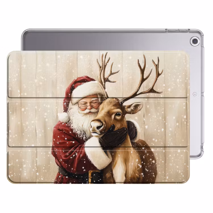 iPad hoes - Kerstman - Rendier - Sneeuw - Kleurrijk — 1