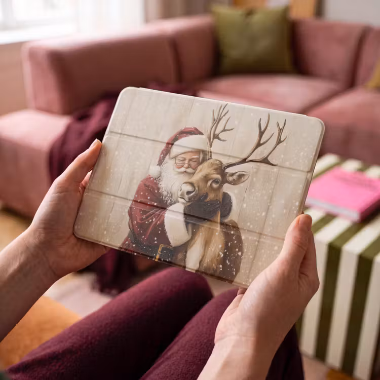 iPad hoes - Kerstman - Rendier - Sneeuw - Kleurrijk — 3
