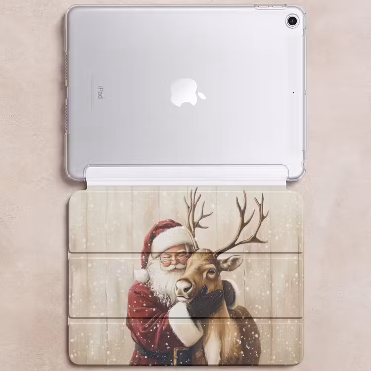iPad hoes - Kerstman - Rendier - Sneeuw - Kleurrijk — 6