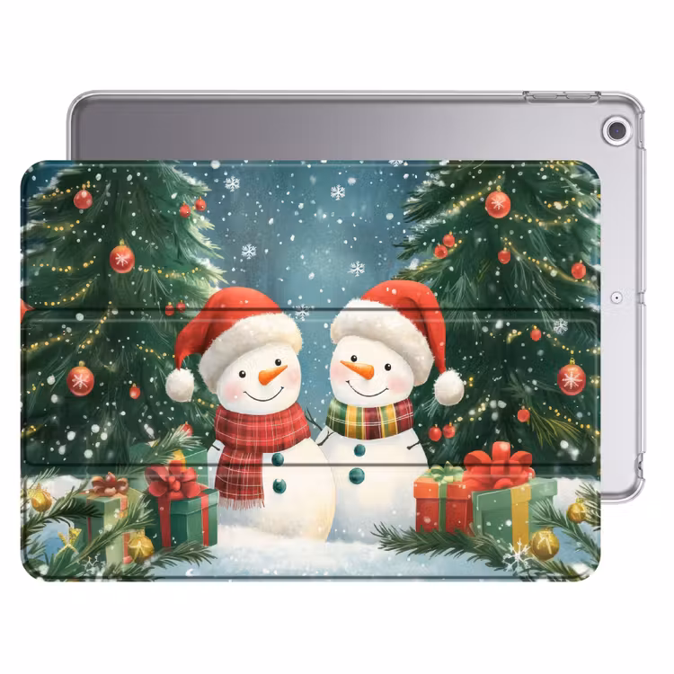 iPad hoes - Sneeuwpop - Kerstsneeuw - Groen - Rood — 1