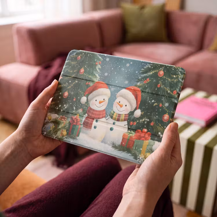 iPad hoes - Sneeuwpop - Kerstsneeuw - Groen - Rood — 3