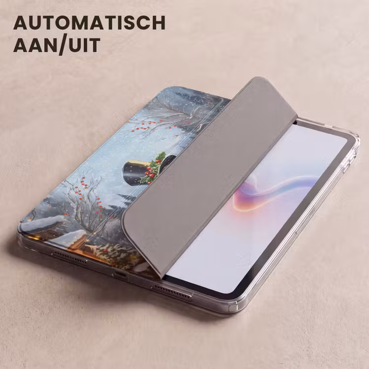iPad hoes - Sneeuwpop - Winterdorp - Kleurrijk — 4
