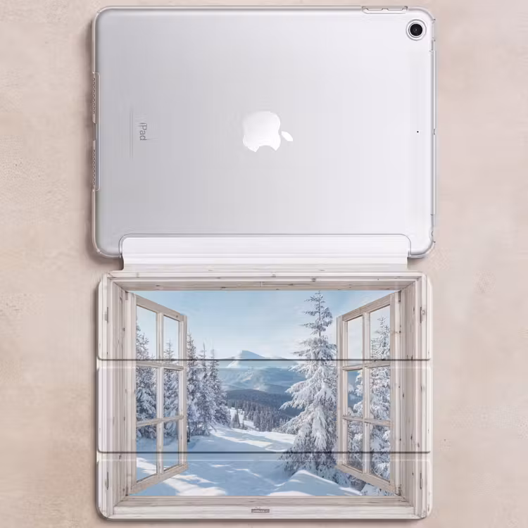 iPad hoes - Doorkijk - Winter - Landschap - Natuur - Berg - Bomen - Wit — 6