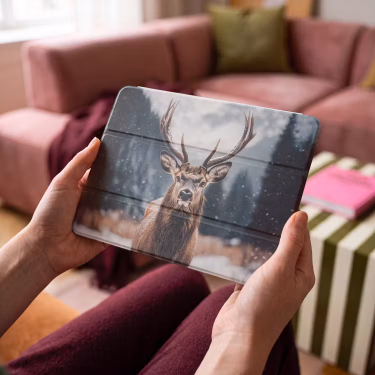 iPad hoes - Hert - Dieren - Landschap - Winter - Sneeuw — 3
