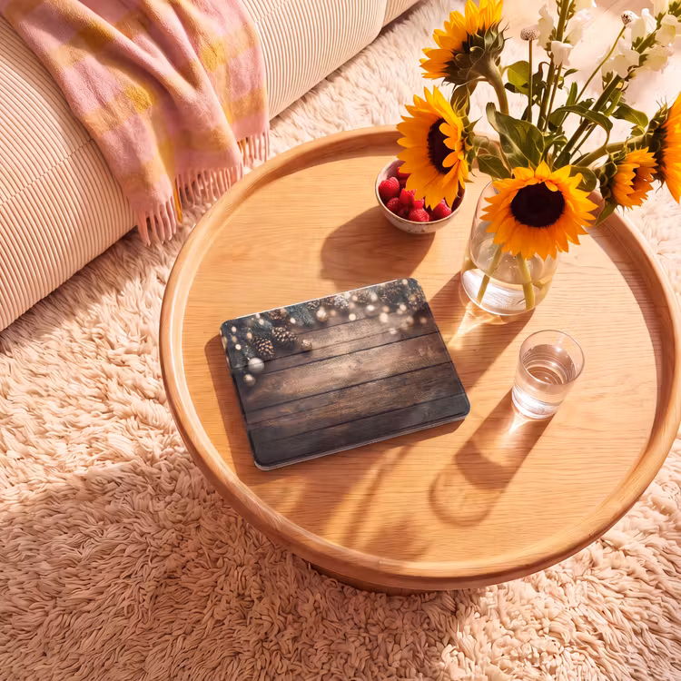 iPad hoes - Kerstdecoratie - Houten - Dennenappel - Bruin — 2
