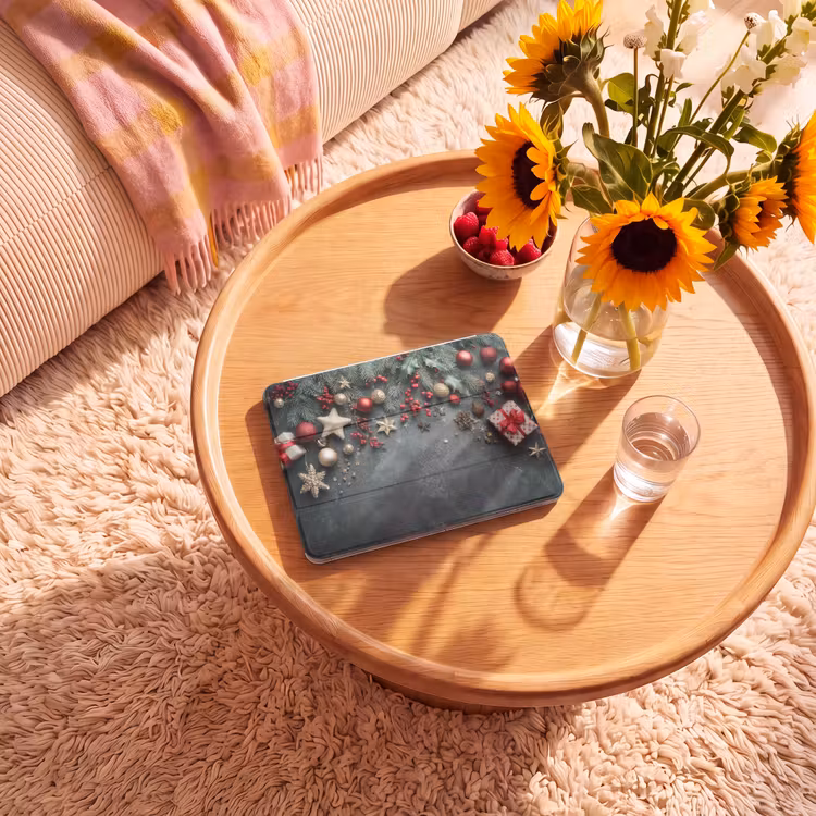 iPad hoes - Kerstomlijsting - Hulst - Kleurrijk — 2