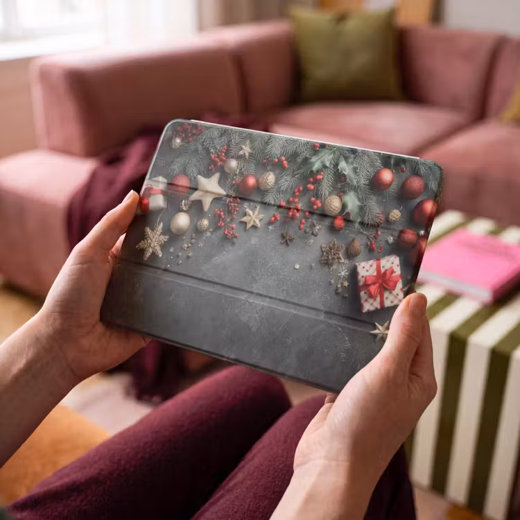 iPad hoes - Kerstomlijsting - Hulst - Kleurrijk — 3