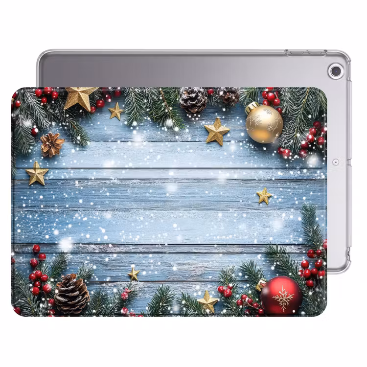 iPad hoes - Kerstomlijsting - Sneeuw - Meerkleurig — 1