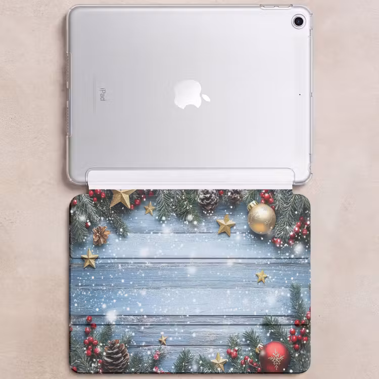 iPad hoes - Kerstomlijsting - Sneeuw - Meerkleurig — 6