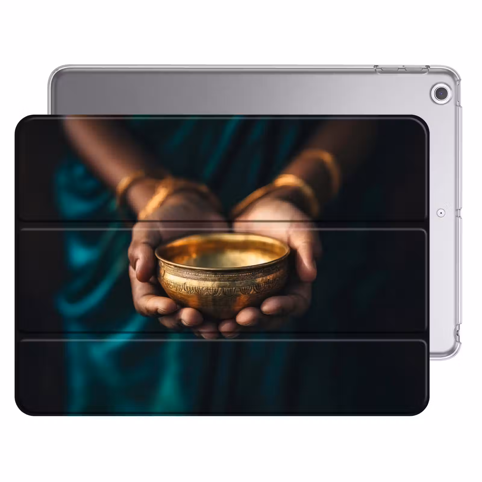 iPad hoes - Goud - Kom - Blauw — 1