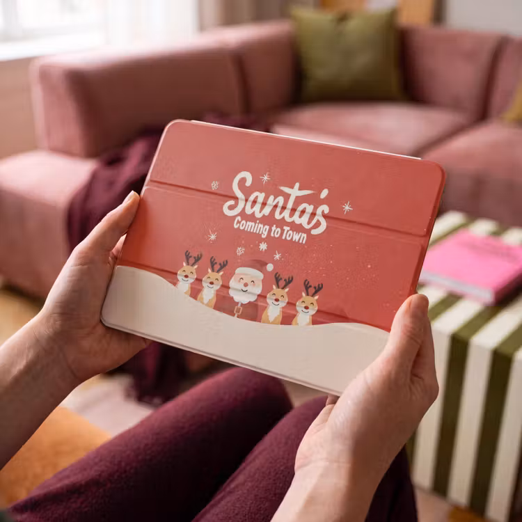 iPad hoes - Illustratie - Kerstman - Rendieren - Rood — 3