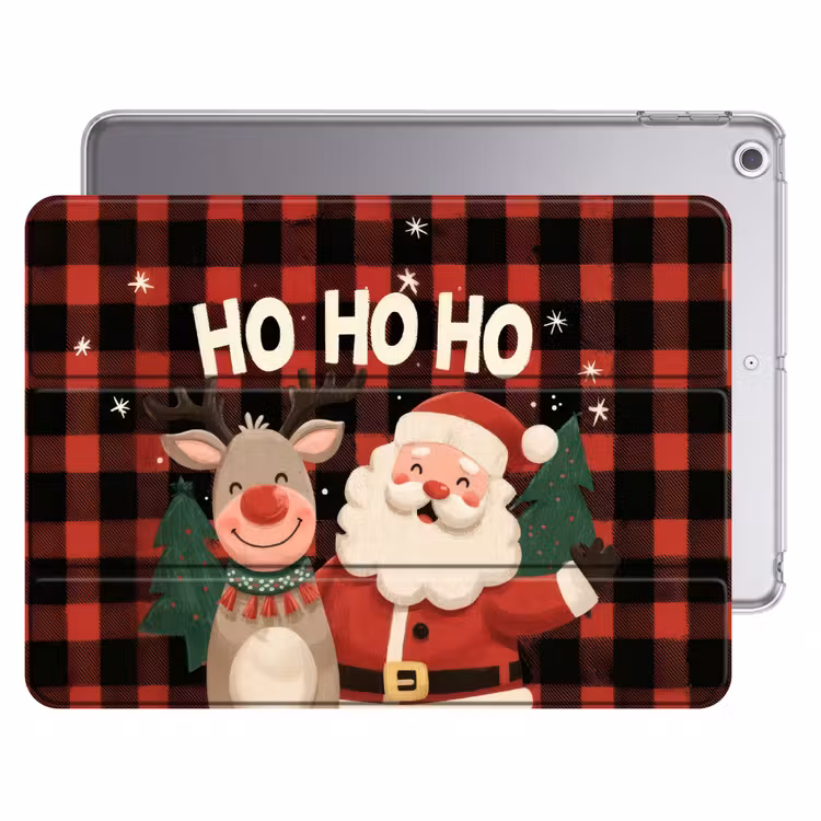 iPad hoes - Kerstman - Rendier - Tekst - Rood - Zwart — 1