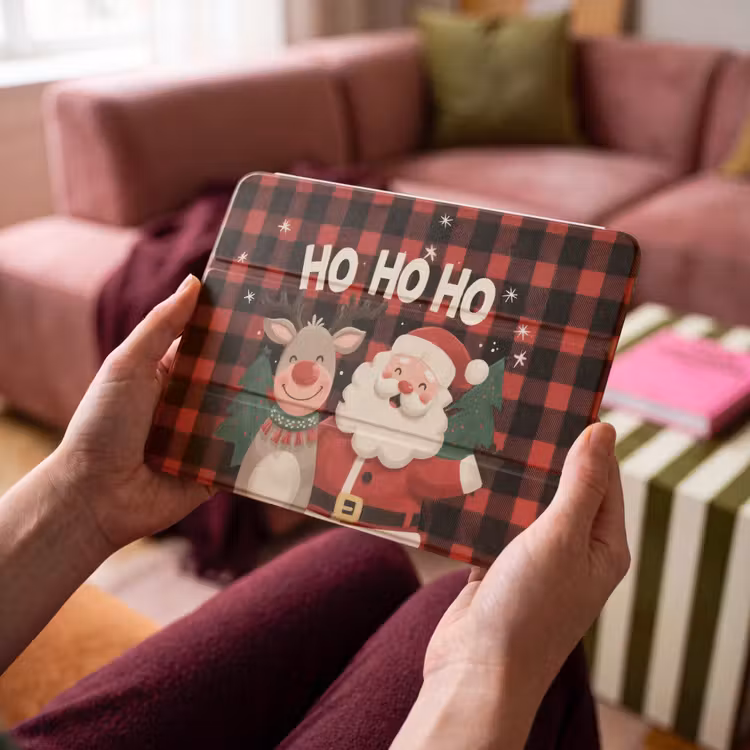 iPad hoes - Kerstman - Rendier - Tekst - Rood - Zwart — 3