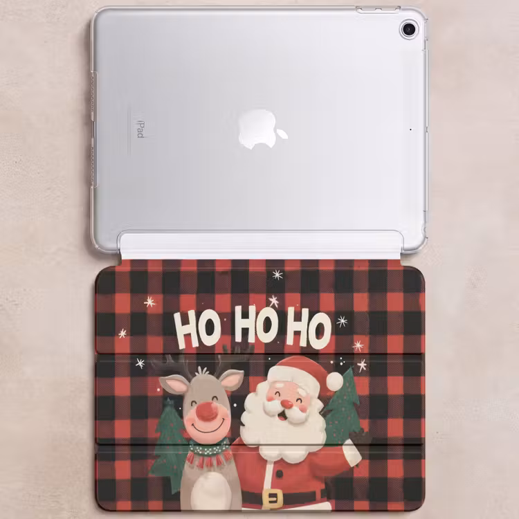 iPad hoes - Kerstman - Rendier - Tekst - Rood - Zwart — 6
