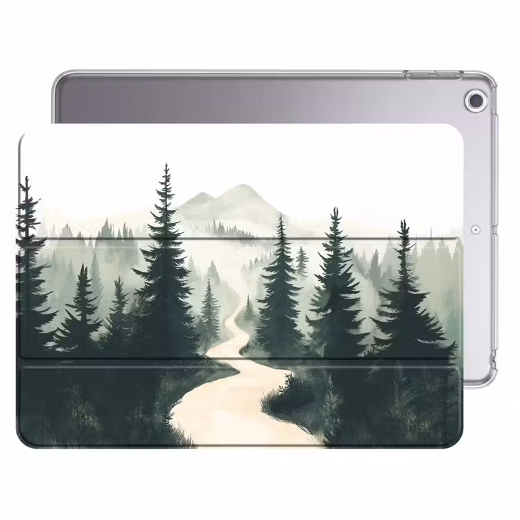 iPad hoes - Pad - Bomen - Bos - Illustratie — 1