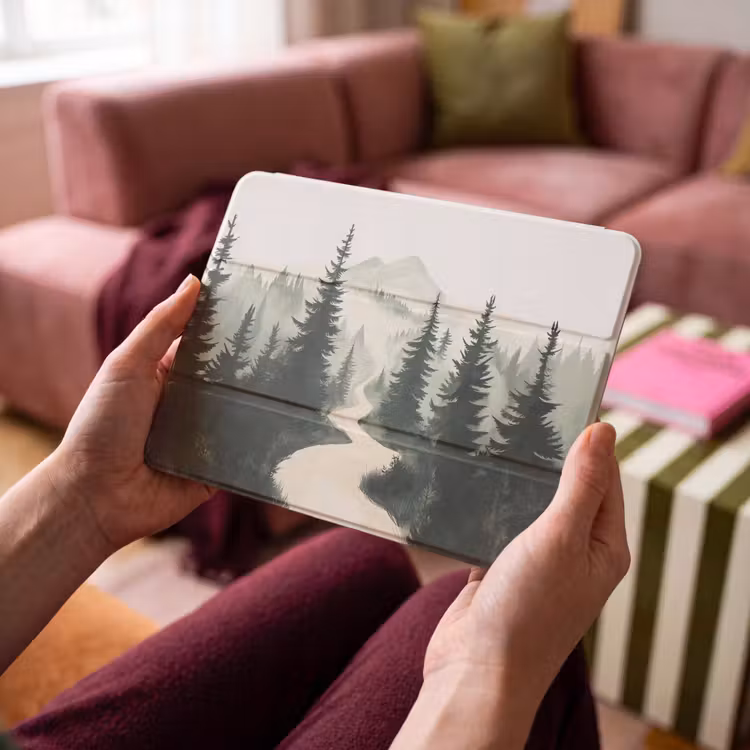 iPad hoes - Pad - Bomen - Bos - Illustratie — 3
