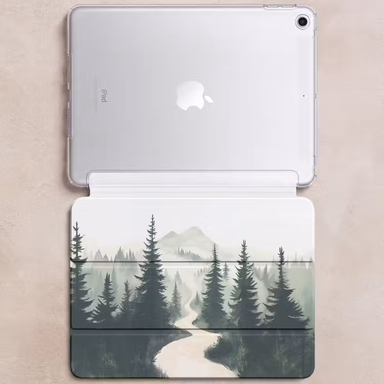 iPad hoes - Pad - Bomen - Bos - Illustratie — 6
