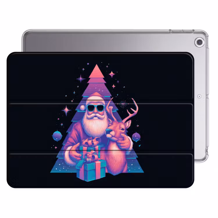 iPad hoes - Retro - Kerstman - Rendieren - Kerstboom — 1