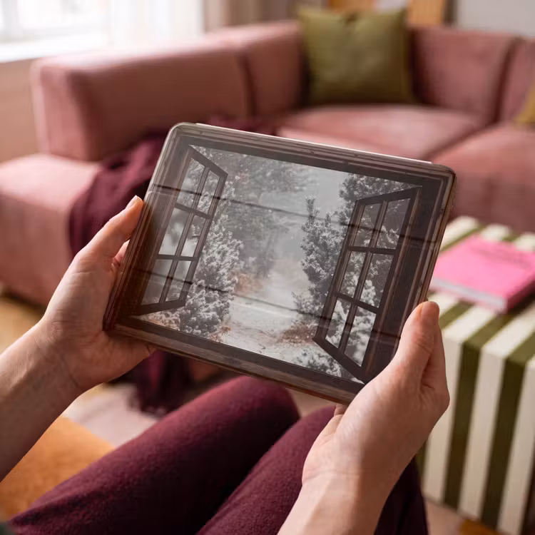 iPad hoes - Bos - Winter - Bomen - Natuur - Pad - Doorkijk — 3
