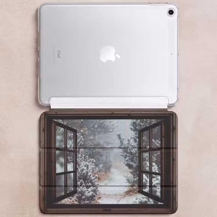 iPad hoes - Bos - Winter - Bomen - Natuur - Pad - Doorkijk — 6