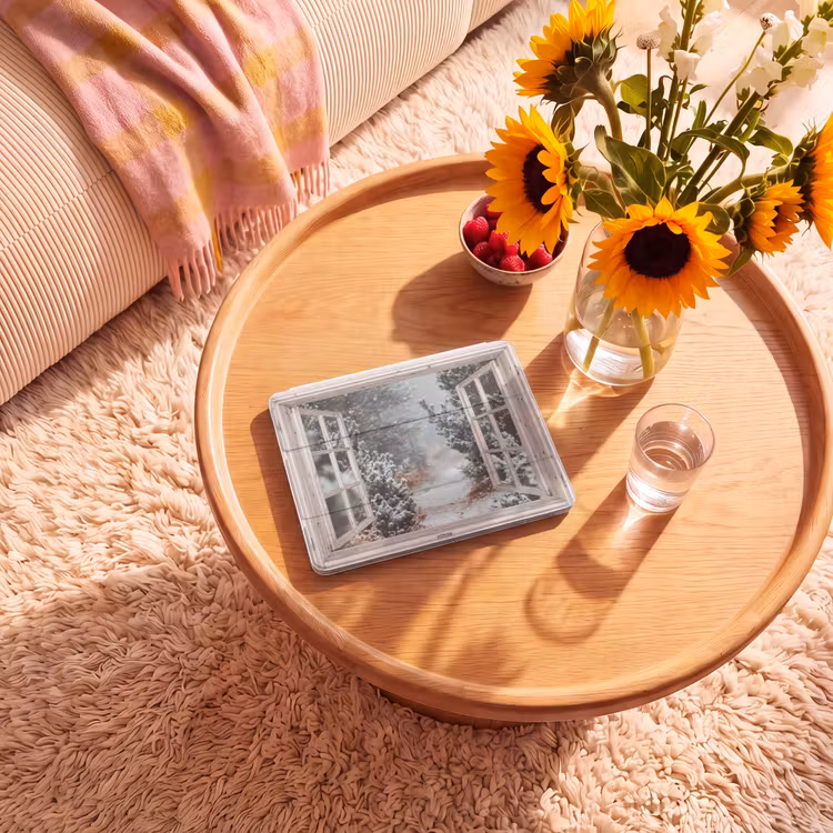iPad hoes - Bos - Winter - Bomen - Natuur - Pad - Doorkijk - Wit — 2