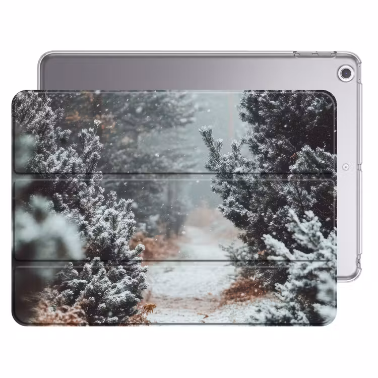 iPad hoes - Bos - Winter - Bomen - Natuur - Pad - Sneeuw — 1