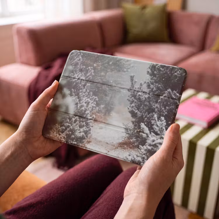 iPad hoes - Bos - Winter - Bomen - Natuur - Pad - Sneeuw — 3
