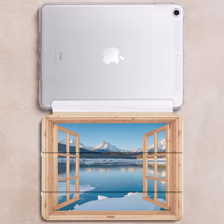 iPad hoes - Doorkijk - Landschap - Winter - Meer - Bergen - Uitzicht — 6