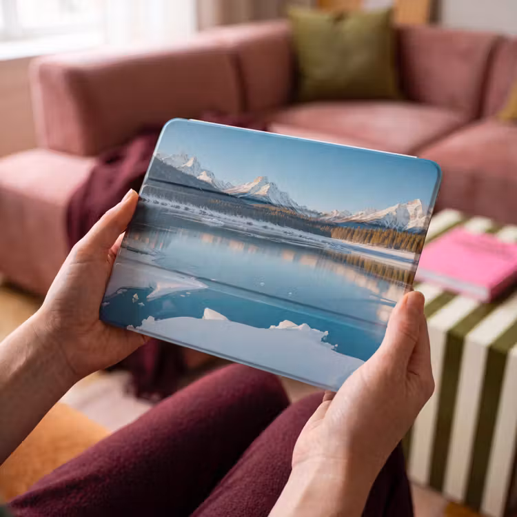 iPad hoes - Landschap - Winter - Meer - Bergen - Uitzicht - IJs — 3