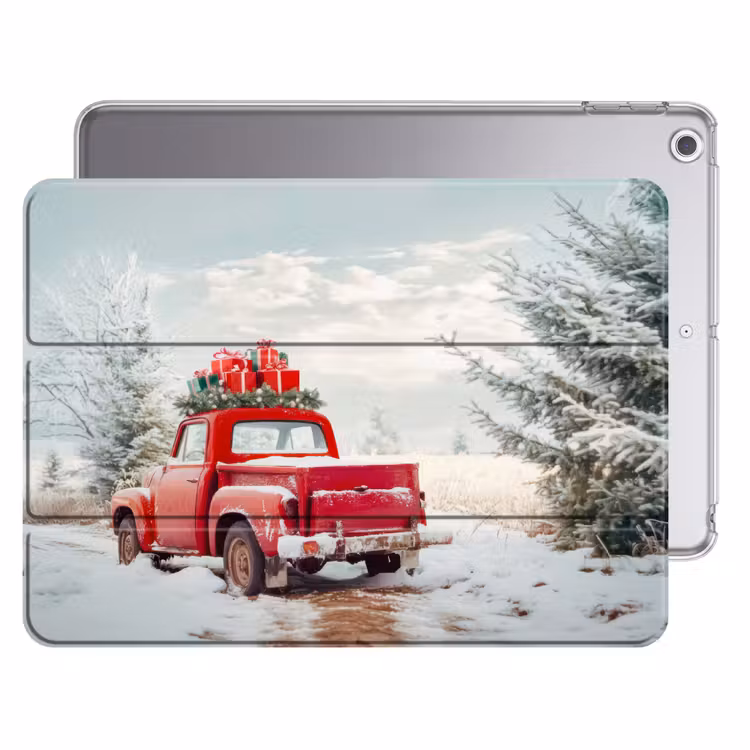 iPad hoes - Auto - Rood - Cadeaus - Winter - Sneeuw - Kerst — 1