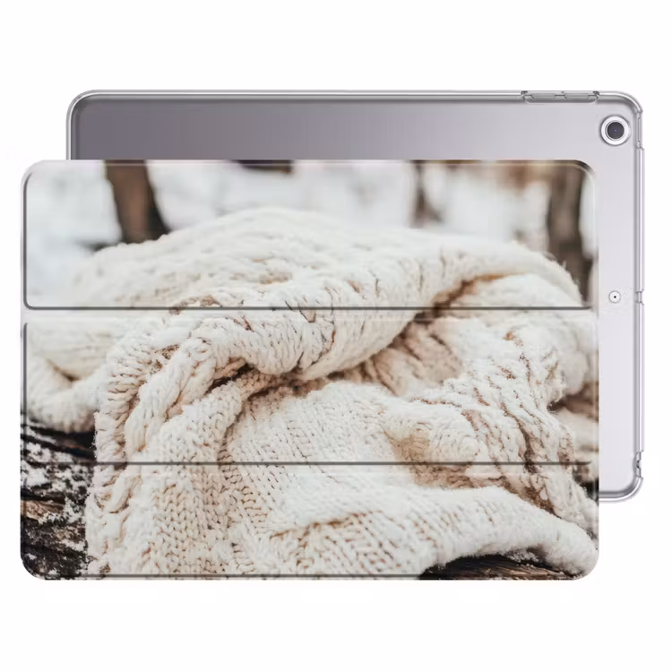 iPad hoes - Deken - Wit - Boomstronk - Winter - Sneeuw — 1