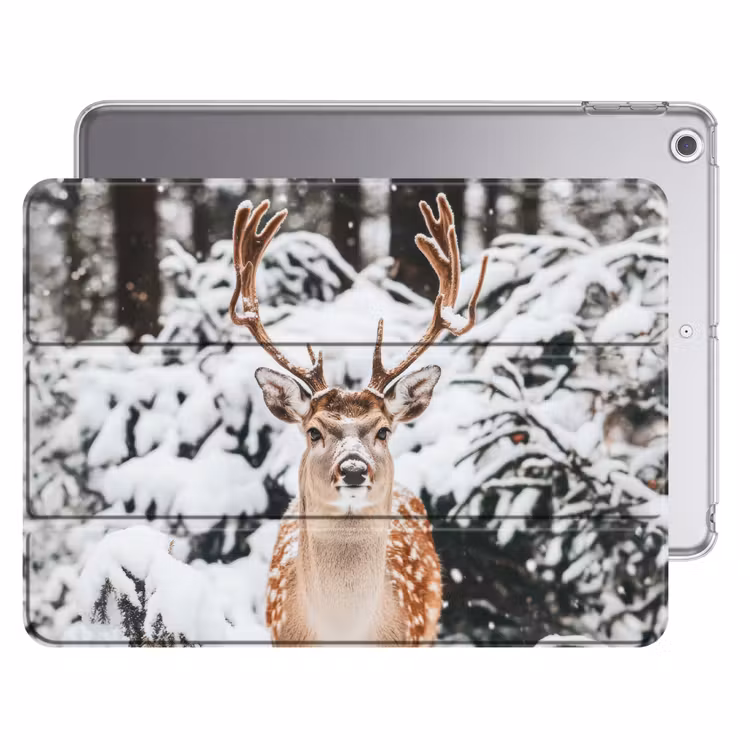 iPad hoes - Hert - Sneeuw - Winter - Bos - Dieren — 1