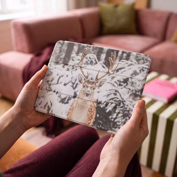 iPad hoes - Hert - Sneeuw - Winter - Bos - Dieren — 3