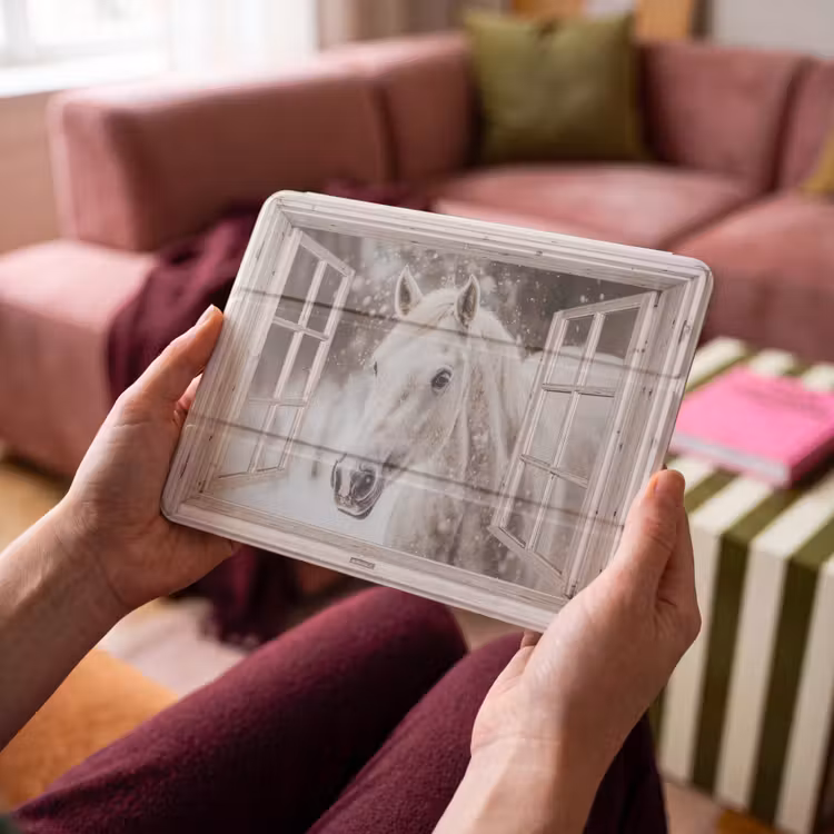 iPad hoes - Paard - Wit - Winter - Sneeuw - Doorkijk - Dieren — 3
