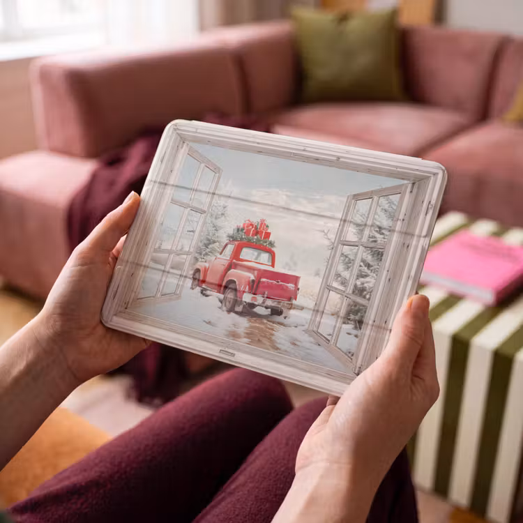 iPad hoes - Auto - Rood - Cadeaus - Winter - Kerst - Doorkijk - Wit — 3