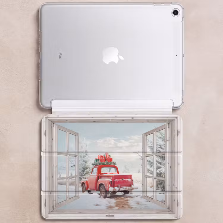 iPad hoes - Auto - Rood - Cadeaus - Winter - Kerst - Doorkijk - Wit — 6