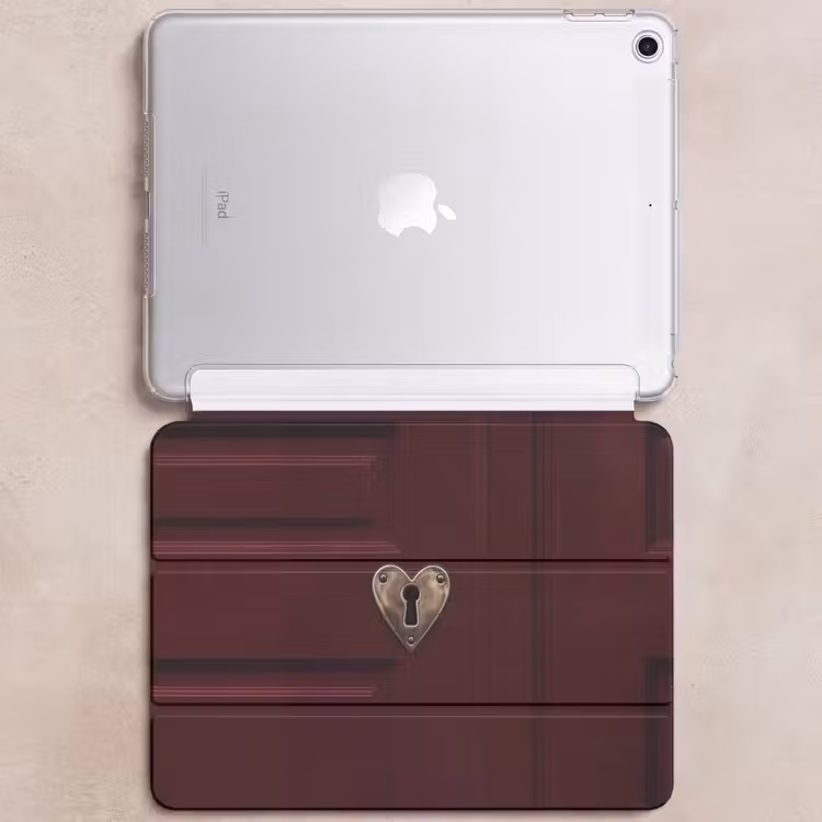iPad hoes - Bordeaux - Sleutelplaat - Hout - Deur — 6