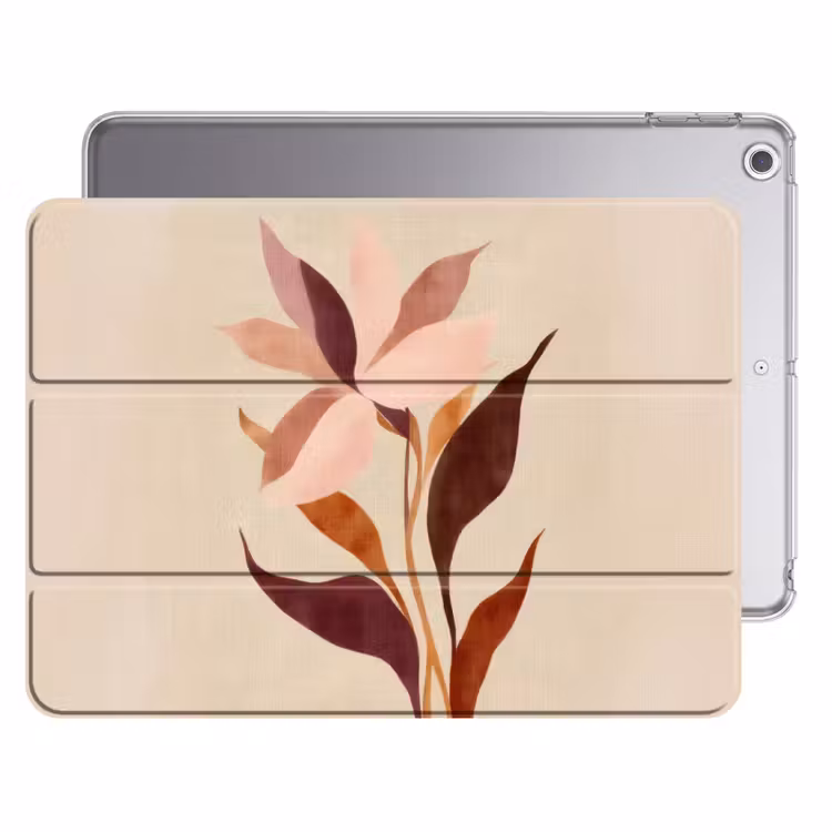 iPad hoes - Bloemen - Blaadjes - Minimalistisch - Roze — 1