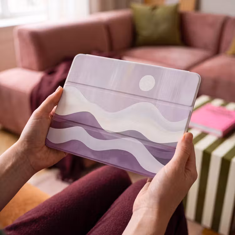 iPad hoes - Golven - Heuvels - Abstract - Paars — 3