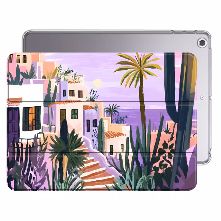 iPad hoes - Huizen - Minimalistisch - Palmbomen - Kust — 1