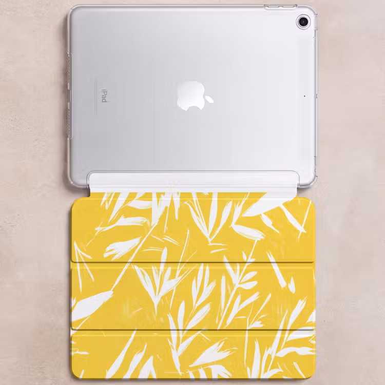 iPad hoes - Abstract - Bladeren - Geel - Penseelstreken — 6