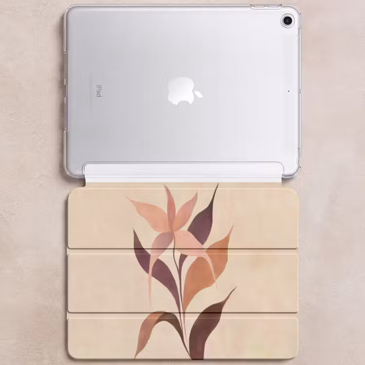 iPad hoes - Minimalistisch - Bloem - Bladeren - Beige — 6